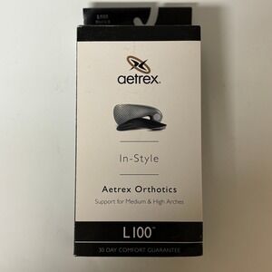 Aetrex L100 In-Style Orthotics Mens Size 9 Cobra Lynco Arch Support Insoles
